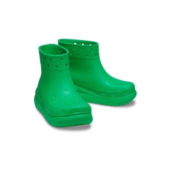 Crocs Adult Unisex Grass Green Crush Boots Shoes Ankle Rain Womens 9 Mens 8 - Picture 1 of 8